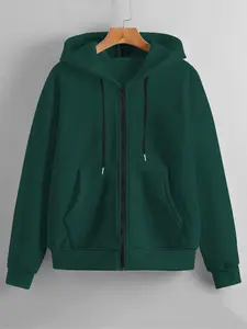 New Fall Winter Ladies Hoodie, Trendy Fitted Zip-Up Sweatshirt with Hood, Comfortable Sportswear for Everyday Wear