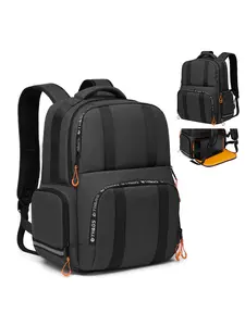 Men's Business Solid Color Zipper Waterproof Backpack, Fashionable Large Capacity Backpack with Adjustable Strap for Work & Daily Used, Casual Trendy Versatile High-quality Daily Commuting Bag