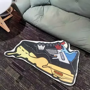Creative Cartoon Sneakers Shape Design Rug, 1 Count Non-slip Soft Area Rug, Decorative Carpet for Home Living Room Bedroom Study Room