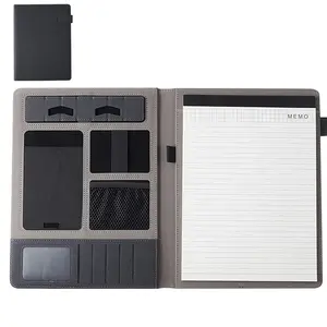 A4 Business Manager File Folder, Versatile Use, Including Memo Pad & Mobile Phone Holder, Office Stationery & Supplies for Home School Office