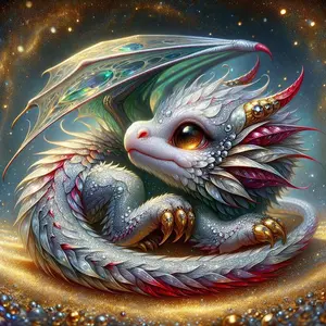 5D DIY Full Drill Round Diamond Painting - Diamond Art Kit Rainbow Dragon Mosaic, Canvas DIY Wall Decor, Home Wall Decoration, Suitable for Halloween and Christmas, Birthday and Anniversary Gifts