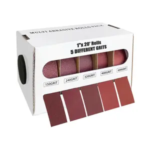 5 count Emery Cloth Roll, Sand Paper Assortment Pack Sandpaper 4 Grits Assorted for  Metal Sanding, Wet Dry Sandpaper 150/240/320/400/600 Grit