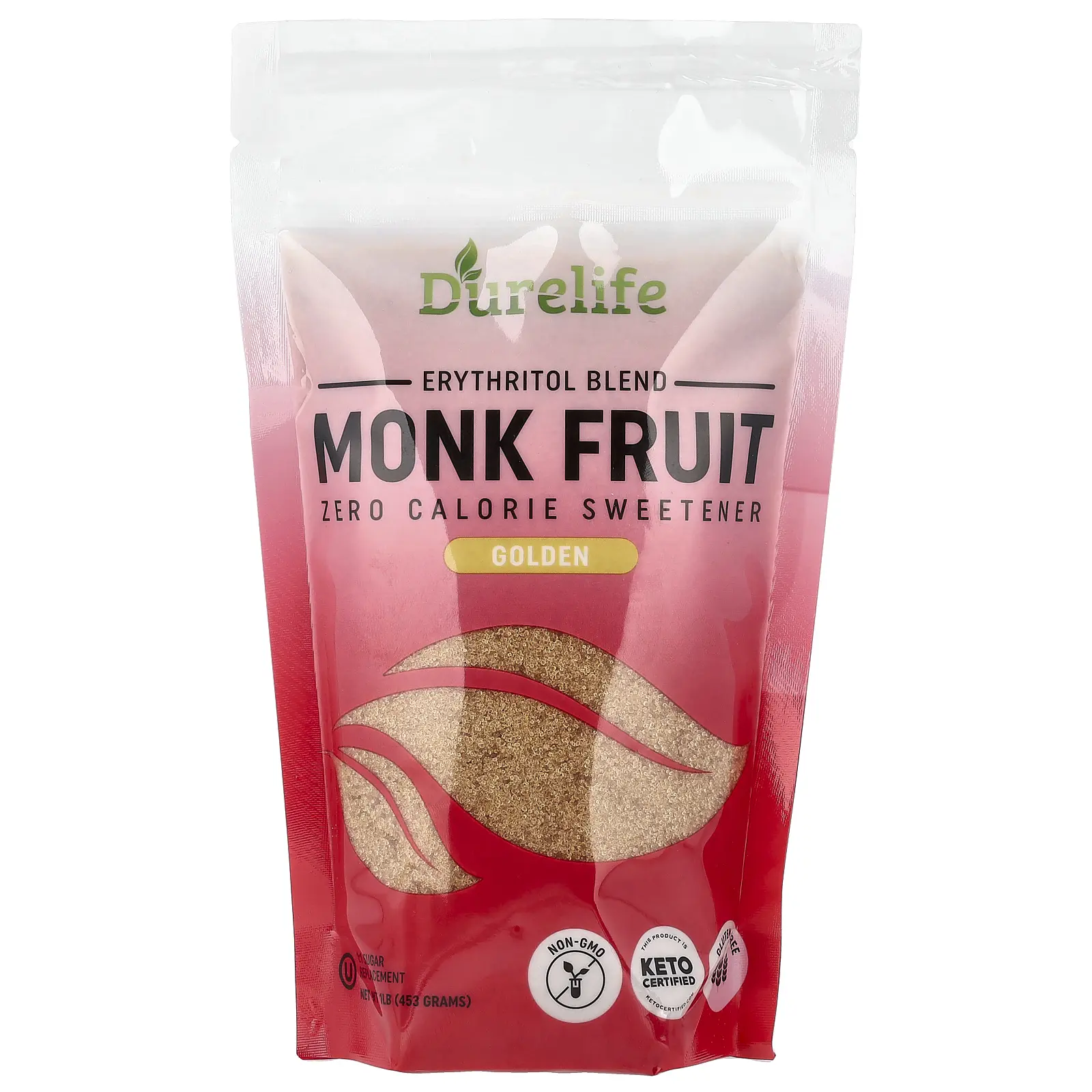DURELIFE Erythritol Blend Monk Fruit, Golden, 1 lb (453 g)
