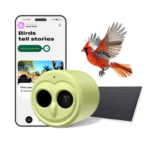 Hibird 4K HD Smart Bird Feeder Camera Solar Powered, 2.4G/5G Dual WiFi Wireless Outdoor, 6X Slow Motion Auto Bird Video Capture, Instant Notifications, AI Identify 10000+ Species for Bird Lover