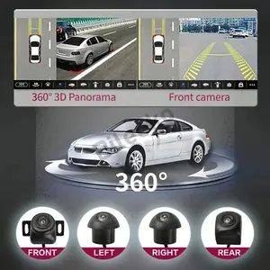 360-Degree Panoramic Camera for Cars with Bird'S-Eye View System, HD 3D Surround Dash Cam, Automotive Video Recorder, Video Dashcam