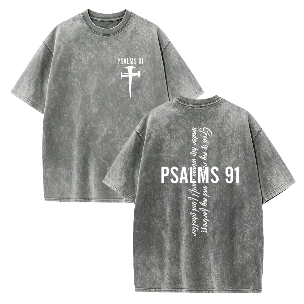 Psalm 91 Christian  Shirt: Trendy Bible Verse Tee, Catholics Gift