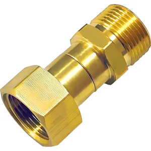 Washer Rotating Joint 360 Degree Rotation  Hose Knotting 14mm M22 Copper With Washer