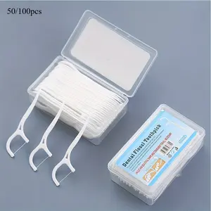 Dental floss picks, deep cleaning dental floss for effective oral care, portable disposable hygienic flossers, suitable for travel and daily life