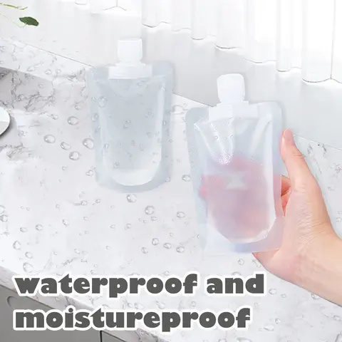 12 Counts Reusable Plastic Pouches, Versatile Liquid Carriers for Picnics and Outings