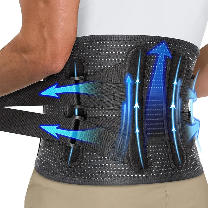 Adjustable Back Support Brace, Adjustable Back Straightener, Back Posture Belt, Back Correction Band, Breathable Lumbar Support Belt for Comfort and Relaxation, Lower Waist Support Belt, High Stretch Tummy Control Shape