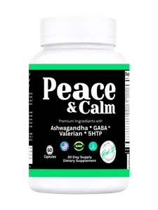 This Little House Of Mine Peace & Calm Anxiety Relief Supplement 60 Capsules 30 Day Supply with Chelated Lysinate Glycinate & Cortisol Blocker
