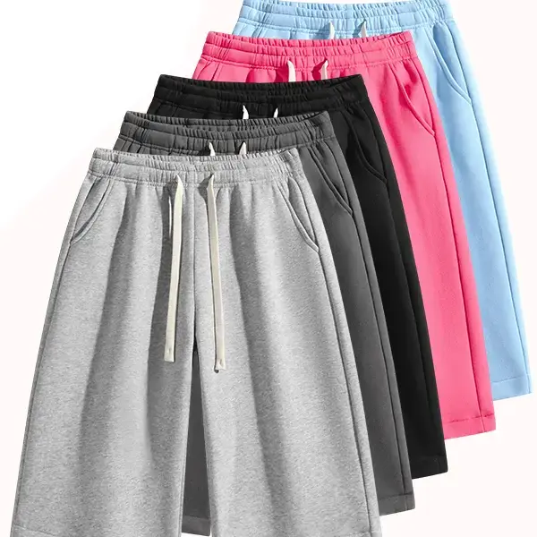 Men's Belted Plain Stylish Solid Color Breathable Fabric Bermuda Shorts with Pockets, Activewear Bottoms for Spring Summer Casual Athletic Wear