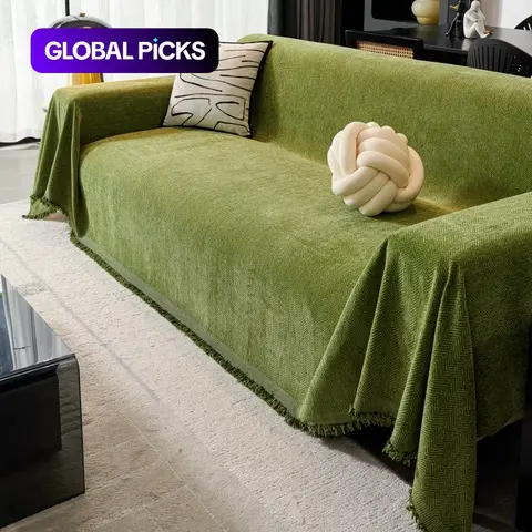 Pet-Friendly Sofa Cover, High-Quality Chenille, Scratch-Resistant, Simple Design, All-Season Living Room Decor, Sofa Couch Covers #GLOBAL PICKS
