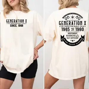 T-SHIRT Generation X Custom Year New Version, Custom Year Of Birth Shirt, Christmas Generation X T Shirt - 100% Cotton Top Unisex Comfort Womenswear