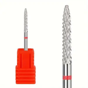 1Pcs Cuticle Nail Drill Bit,Tungsten Carbide Cuticle Remover Drill Bit Under Nail Cleaner Dead Skin Nail Prepare 3/32" For Electric Nail File Nail Grinding Tool Manicure