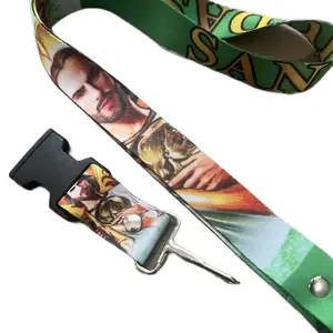 San Judas  Lanyard Car Keys ID Badge Holder Keychain  San Judas Souvenir Detachable Breakaway Snap Buckle Jude