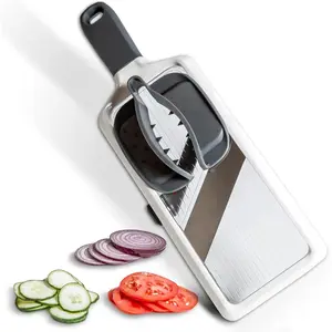 Multi Handheld Mandoline Slicer - Adjustable Stainless Steel , Comfort Grip, Safety Features, Dishwasher Safe Easy to Clean Ideal for Fast and Precise Slicing of Fruits and Vegetables