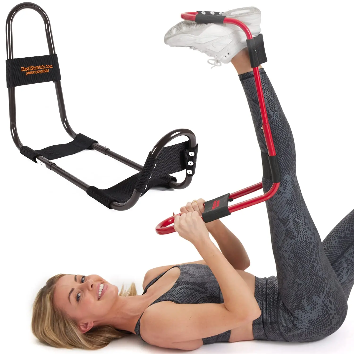 IdealStretch Original Hamstring Stretcher Lower Back Hip Calf Stretch Tool for Pain Relief & Flexibility - Durable Steel Frame All-in-One Stretching Device