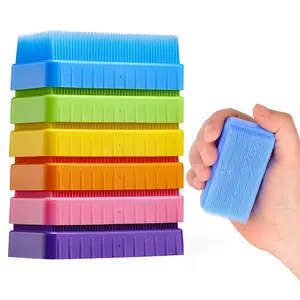 Sensory Brush Therapressure Therapy Brush for Occupational and Sensory Brushing, Stimulating, Calming Tools for Kids and Adults, Soft Flexible Bristles, Latex Free (Colored 6-Pack)