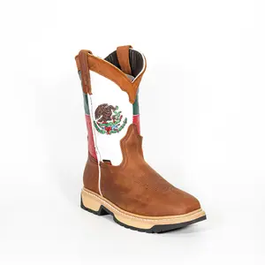 305 mexico flag tan boot