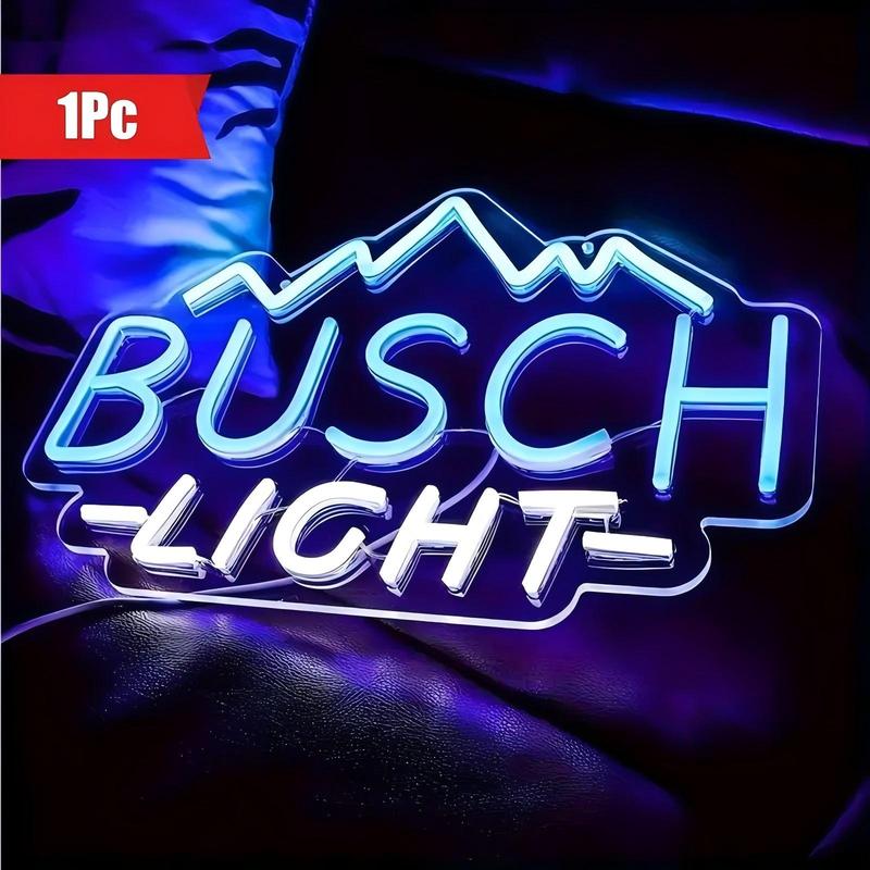 Ipcs Anime LED Busch Light Neon Sign, Premium Acrylic Wall Decor with USB Power, Perfect for Home Bar, Garage, or Gift for All Occasions