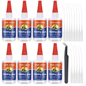 8PCS Premium Strong Universal Welding Agent Electric Welding Glue Oil-based For Wood Ceramic Plastic Shoes Repair Multifunctional Universal Instant Drying（50ml/1pc） Adhesive Seal