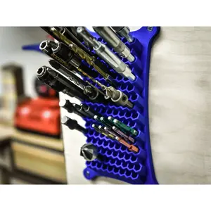 Hex Bit Holder | Wall Mounted Organizer | Drill Bit Holder | Shop Organization | Quick Access Tool Holder | 3D Printed Tool Organizer