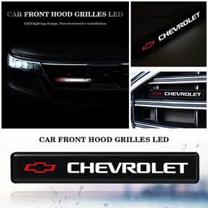 Chevrolet Waterproof Glowing Car Emblem Decoration, LED Car Decor Light, Front Engine Hood Grille Logo Decoration, Unique Car Exterior Accessories, Led Lighting Design