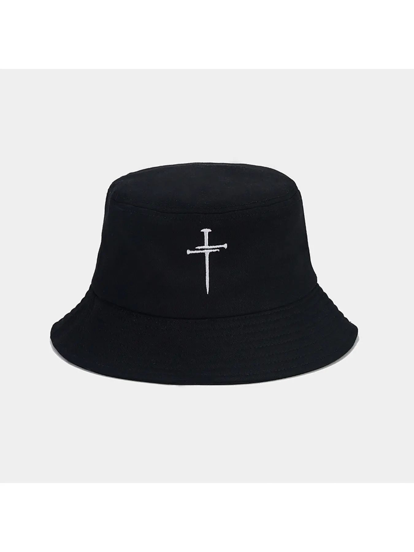 Creative and personalized cross-stitch embroidered fisherman hat, fashionable sun protection hat for men and women, unisex bucket hat, Fitted Hat, Hat Custom Embroidered