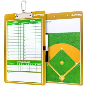 Cannon Sports Dry Erase Coaches Board with Marker - Double-Sided Dry Erase Coaching Board for Baseball, Basketball, Football, Soccer, and Hockey - Perfect for Practices and Games