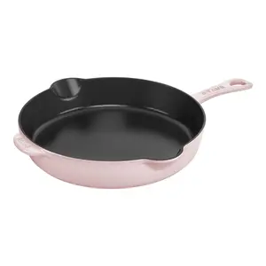 Staub Enameled Cast Iron Deep pan 8.5" Pink Peony – Durable Nonstick Cooking, Even Heat, Aesthetic Kitchen Upgrade