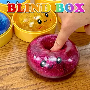 Dumpling Squishy Toy, Glitter Dumpling Mystery Box, Colorful Dumplings Stress Balls Fidget Sensory Toy, Soft Squeeze Decompression Dough Gift for Adults stretchy ball squish toy