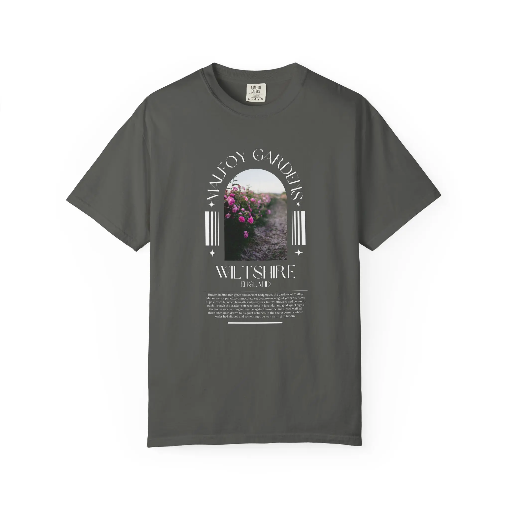 Malfoy Garden Tee – Quiet Rebellion Edition, Dramione, Fan Fics, Dramione Merch