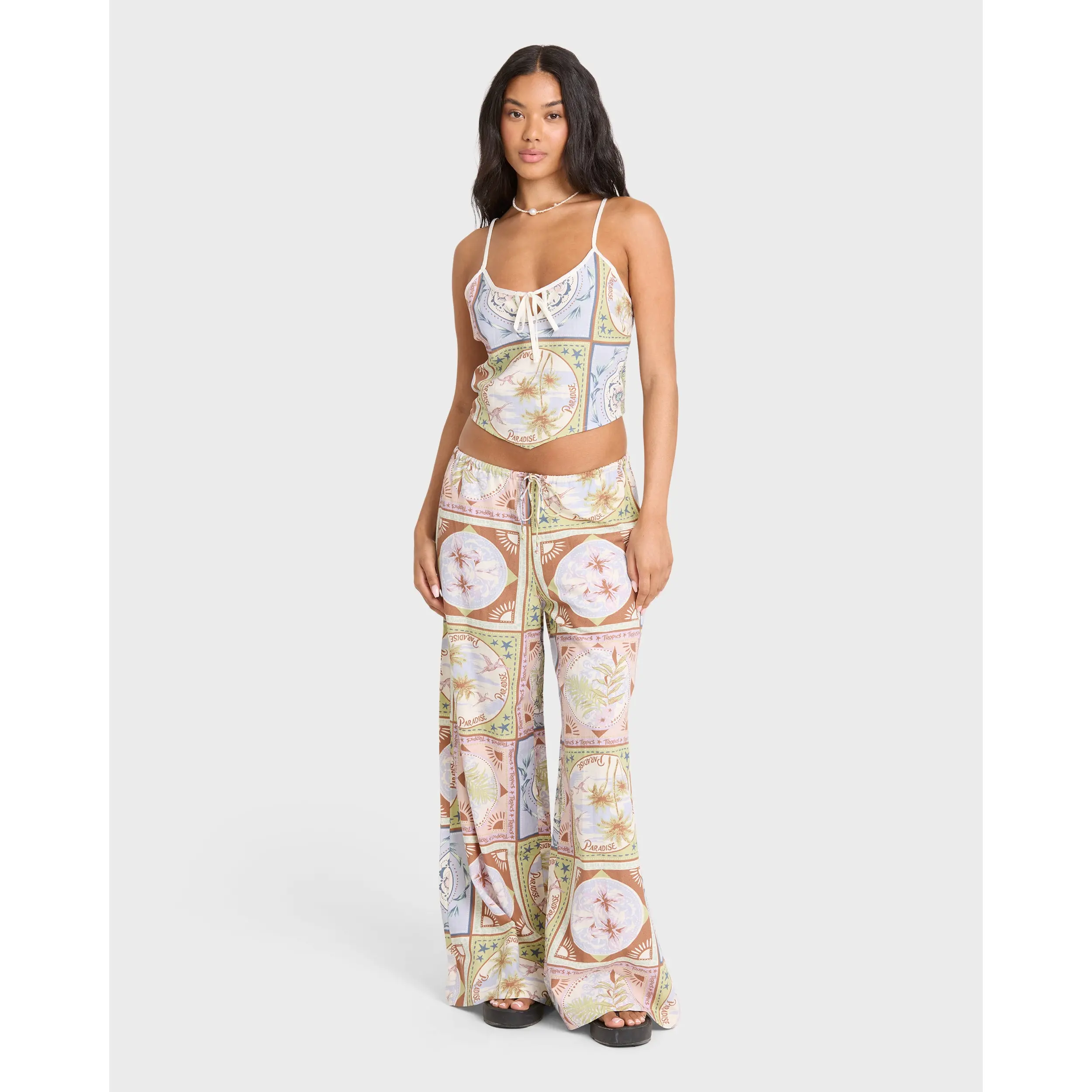 Into The Sun Woven Pants - White Cap