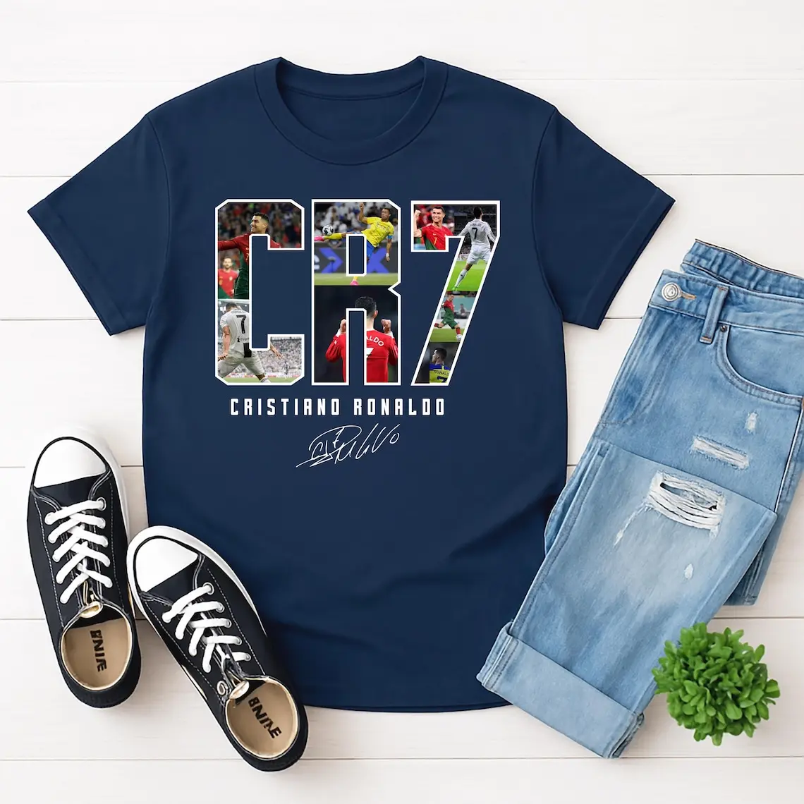 Portugal Soccer Shirt Number 7 Football Fan Graphic Tee