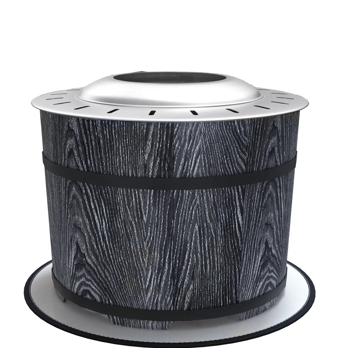 212 Main 842-344V00BK Outsunny Smokeless Fire Pit, Portable Camping Bonfire Stove with Mat for Backyard Patio Picnic & Magnesium Oxide, Black
