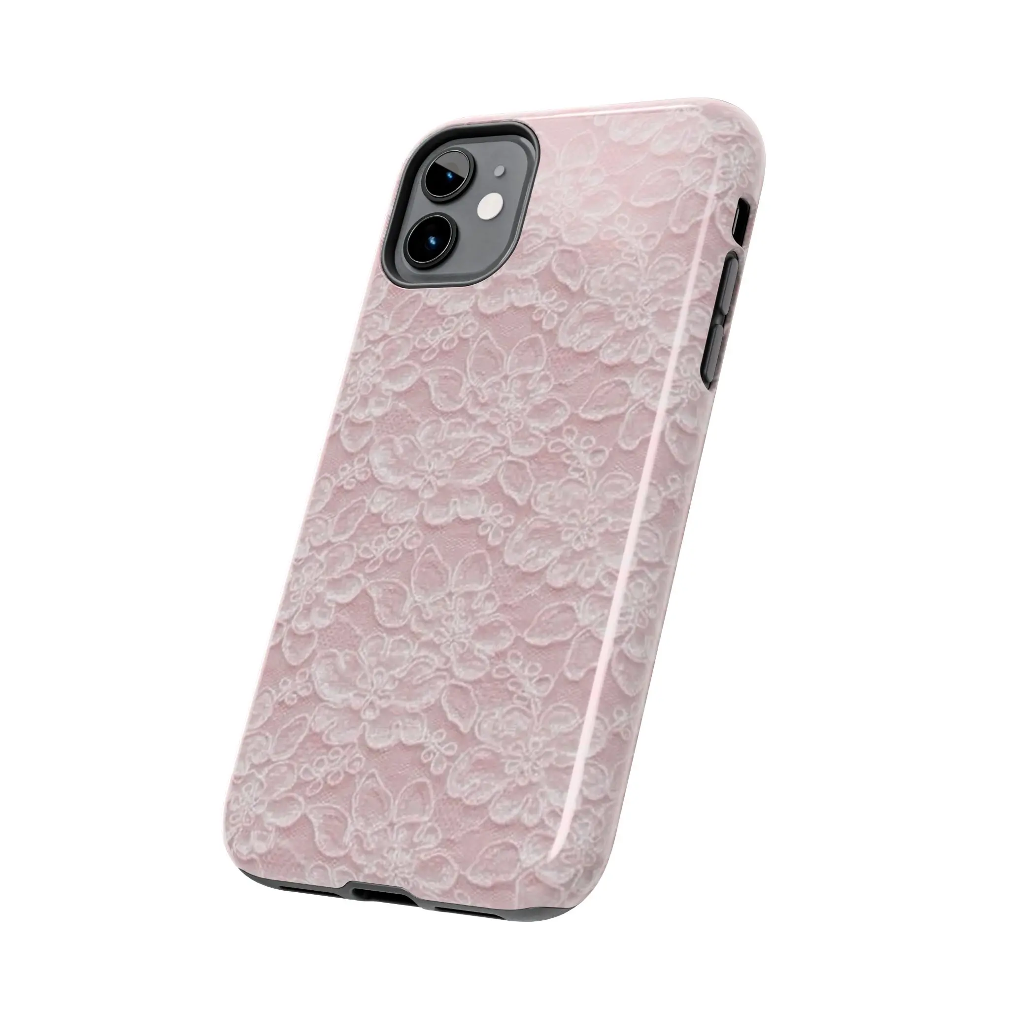 Pink Floral Lace Pattern Phone Case | Tough Phone Case Pink Floral Lace Pattern Phone Case | Tough Phone Case