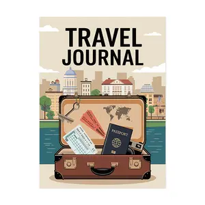 Travel Journal Planner Digital Diary, Holiday Travel Planning Notebook, Organize Your Trips Efficiently, Perfect Gift for Travel Enthusiasts