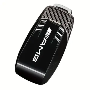 Suitable for Mercedes-Benz  bag E-class/S-class/C-class/A-class GLC260L carbon fiber metal  shell buckle AMG car  cover Key