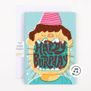 Endless Burp Day Card with Glitter