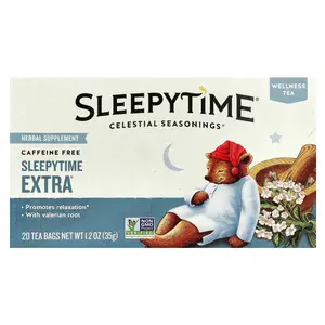 Celestial Seasonings Wellness Tea, Sleepytime Extra®, Caffeine Free, 20 Tea Bags, 1.2 oz (35 g)