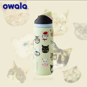 Owala 32oz Calling all cat lovers! This adorable cat face water bottle is the perfect way to stay hydrated. Leakproof, insulated, and covered in the cutest kitties—you need this in your life! sport lover Pure Copper with Bag new 24 oz Plaid poinsettia 20