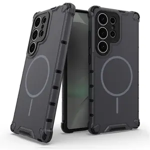 Anti-slip Bumper Armor Magnetic Phone Case For Samsung S24 S25 S26 Plus S23 Ultra A56 A55 A54 A35 A34 A25 A15 For Magsafe Cover