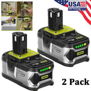 High quality 2PCS For RYOBI P107 P108 8.0Ah High Capacity Battery 18Volt Lithium-Ion One Plus