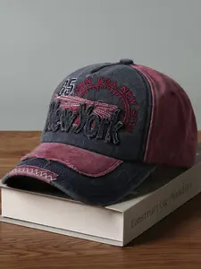 Unisex's Vintage Letter Embroidery Baseball Cap, Casual Soft Top Baseball Cap, Fashionable Hat for Men & Women for All Season
