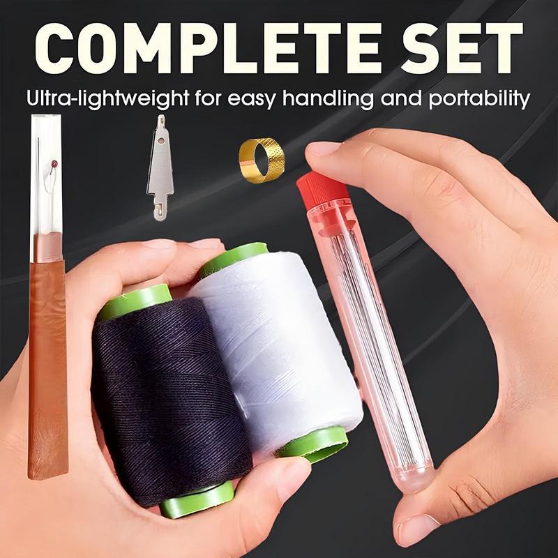 36PCS Sewing Tool Set, Portable Needles and Thread Hand Repair Tools Sewing Supplies for Adults, Beginners, Includes 25 Steel Needles, 1 Seam Ripper, 2 Needle Threaders, 5 Spools of Thread, 2 Thimbles