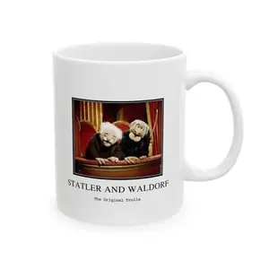 Funny Statler and Waldorf Ceramic Mug, Gift for Muppet Fans, Troll Humor Cup