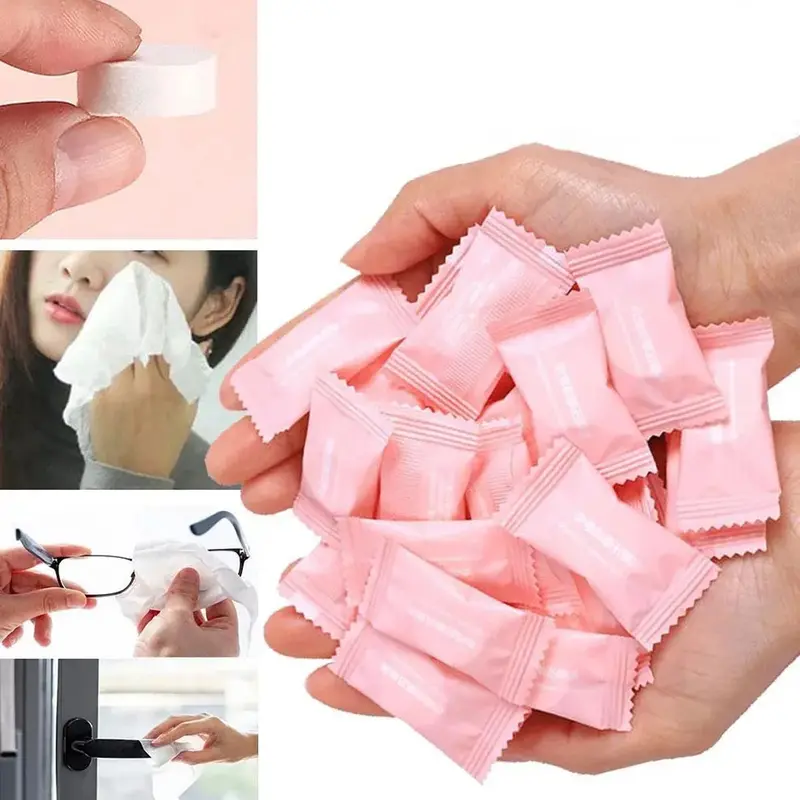 50/100pcs Compressed Towels, Travel Friendly, Ideal for Sensitive Skin, Gentle, Cleansing Towel, Disposable Face Pack, Facial Towels, Face Cleaning Towel, Compact Design