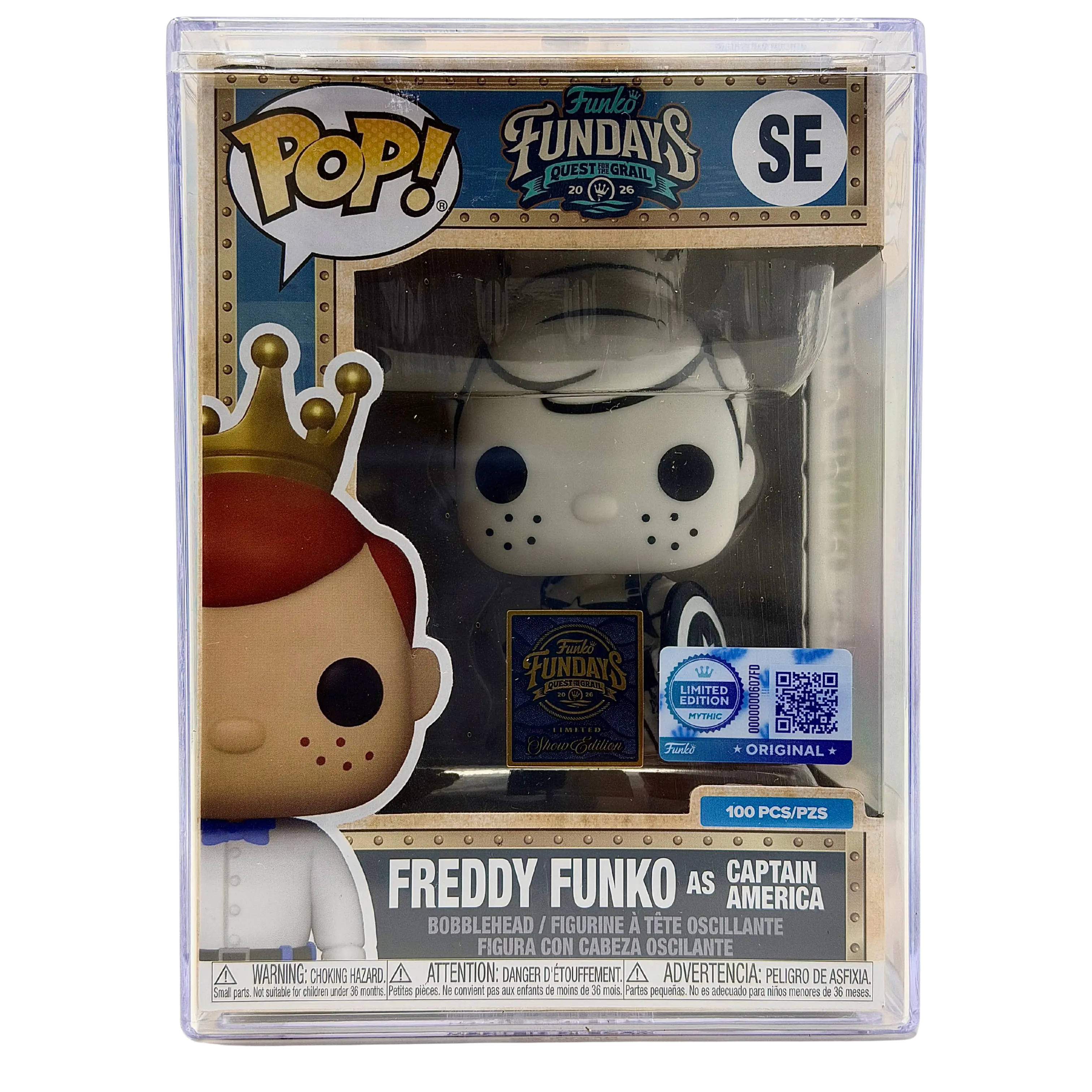 Funko Pop! Funko Fundays 2026: Marvel – Freddy Funko as Captain America SE Mythic Limited Edition 100 PCS