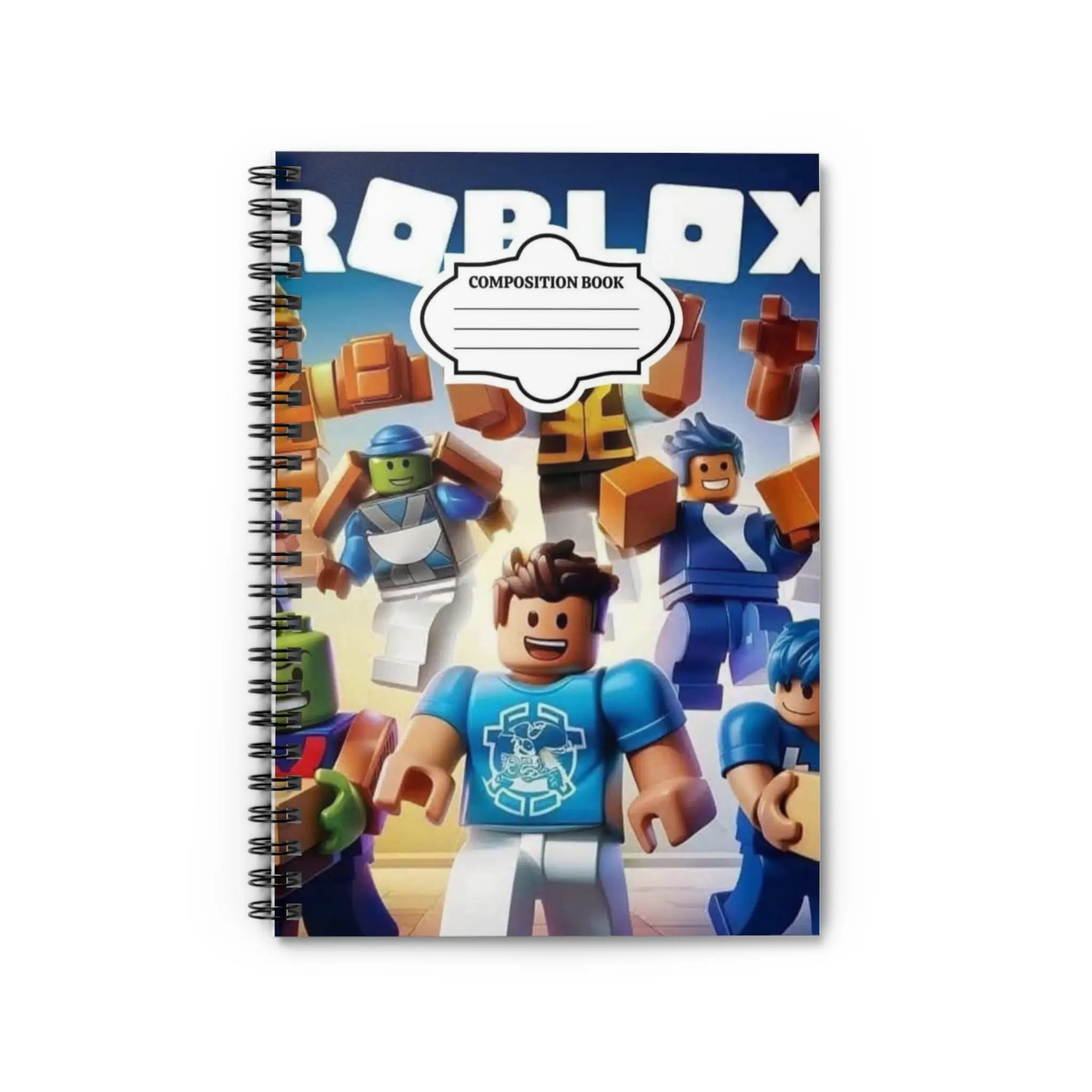 Roblox Characters Spiral Notebook — Ruled Composition Book for Kids & Gamers